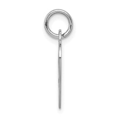 14k White Gold Plain .011 Gauge Engraveable Heart Disc Charm - 2