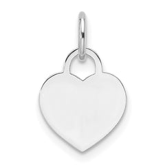 14k White Gold Small Engravable Heart - 7