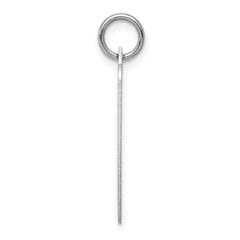 14k White Gold Plain .018 Gauge Rectangular Engravable Charm - 2