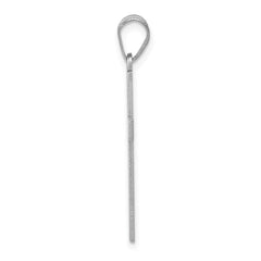 14k White Gold Polished Cross Pendant - 19