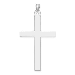14k White Gold Polished Cross Pendant - 20