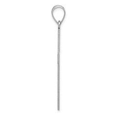 14k White Gold Polished Cross Pendant - 4