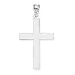 14k White Gold Polished Cross Pendant - 4