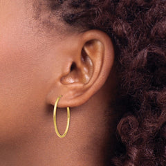 14k 1.5mm Polished Round Endless Hoop Earrings - 4