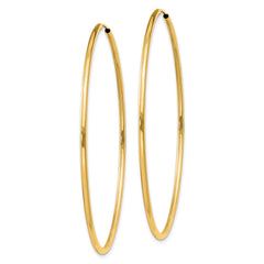 14k 1.5mm Polished Round Endless Hoop Earrings - 6