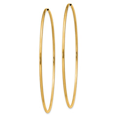 14k 1.5mm Polished Round Endless Hoop Earrings - 7