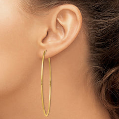 14k 1.5mm Polished Round Endless Hoop Earrings - 7
