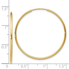 14k 1.25mm Endless Hoop Earring - 6