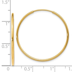 14k 1.25mm Endless Hoop Earring - 7