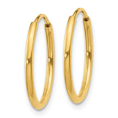 14k 1.25mm Endless Hoop Earring - 8