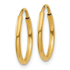 14k 1.25mm Endless Hoop Earring - 2