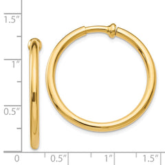 14k Non-Pierced Hoops Earrings - 2