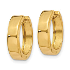 14k Round Hinged Hoop Earrings - 5