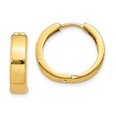 14k Round Hinged Hoop Earrings - 5
