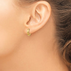 14k Polished Hinged Hoop Earrings - 5