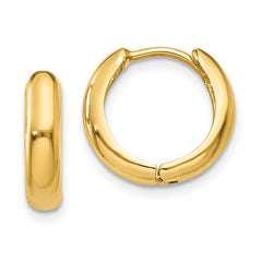 14k Polished Hinged Hoop Earrings - 5