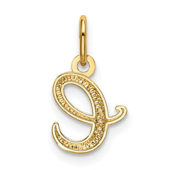 14k Yellow Gold Letter E Initial Charm