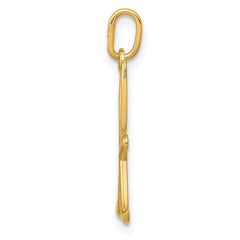 14k Yellow Gold Letter K Initial Charm