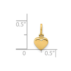 14K Polished 3-D Puffed Heart Charm - 6