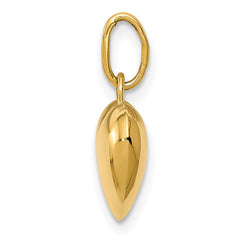 14K Polished 3-D Puffed Heart Charm - 7