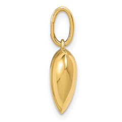 14K Polished 3-D Puffed Heart Pendant - 10