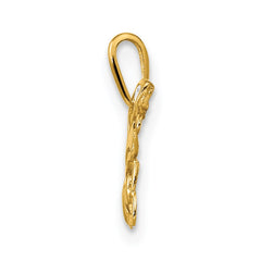 14k Polished CZ Butterfly Pendant - 2