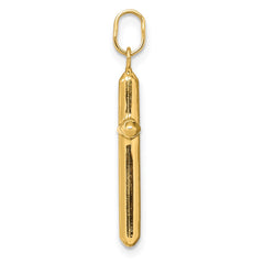 14k Polished Hollow Latin Cross Charm