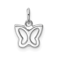 14k White Gold Cut-out Butterfly Pendant