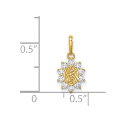 14K Our Lady of Guadalupe CZ Pendant