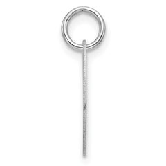 14kw Polished Black Enamel Letter L Initial Disk Charm