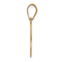 14k Polished Etched Letter B Initial Pendant - 2