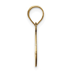 14k Polished Script Letter E Initial Pendant