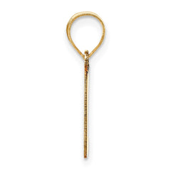 14k Polished Script Letter L Initial Pendant