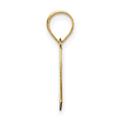 14k Polished Script Letter M Initial Pendant