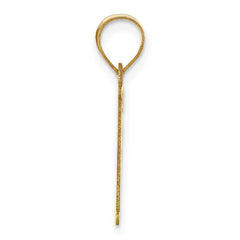 14k Polished Letter F Initial Pendant