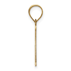14k Polished Letter H Initial Pendant