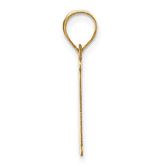 14k Polished Letter N Initial Pendant