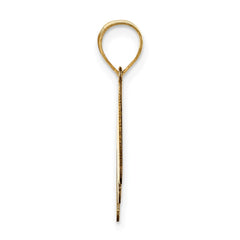 14k Polished Bubble Letter M Initial Pendant
