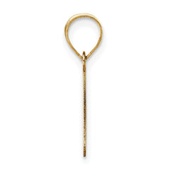 14k Polished Bubble Letter P Initial Pendant
