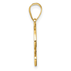 14K Script Letter P Initial Pendant