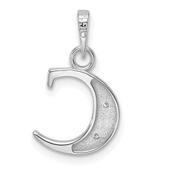 14K White Gold Diamond Letter C Initial Pendant - 4