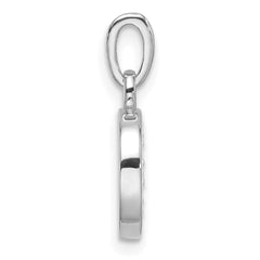 14K White Gold Diamond Letter D Initial Pendant - 2