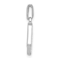 14K White Gold Diamond Letter N Initial Pendant - 4