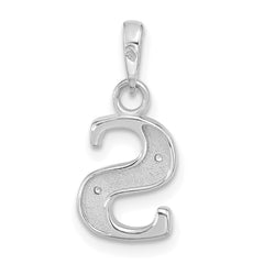 14K White Gold Diamond Letter S Initial Pendant - 4