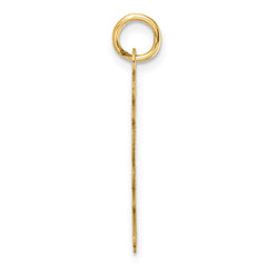 14K Polished and Satin Vertical 2024 Charm