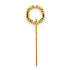14k Slanted Block Letter A Initial Charm