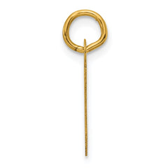 14K Slanted Block Letter J Initial Charm