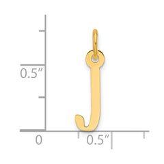14K Slanted Block Letter J Initial Charm