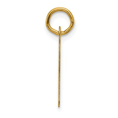 14K Slanted Block Letter K Initial Charm