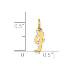 14K Small Script Letter I Initial Charm